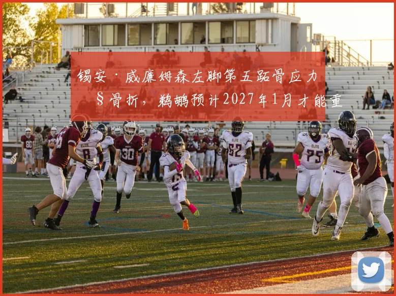 锡安·威廉姆森左脚第五跖骨应力性骨折，鹈鹕预计2027年1月才能重返球场